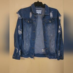 The Style Between Us, Small distressed Denim Jacket.